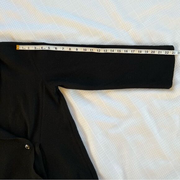 Nataylija Jansone Wool Black Double Breasted Detailed Bottom Blazer Coat EU 40 - Picture 10 of 11